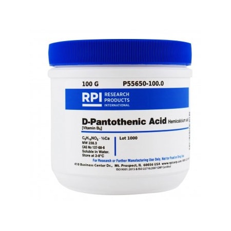 Rpi D-Pantothenic Acid, 100 G P55650-100.0